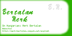 bertalan merk business card